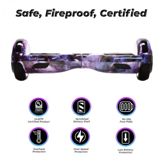 Hoverboard 6.5 inch, Regular Galaxy, Autonomie Extinsa, Smart Balance 4