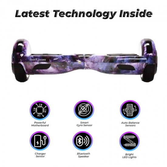 Hoverboard 6.5 inch, Regular Galaxy, Autonomie Extinsa, Smart Balance 5