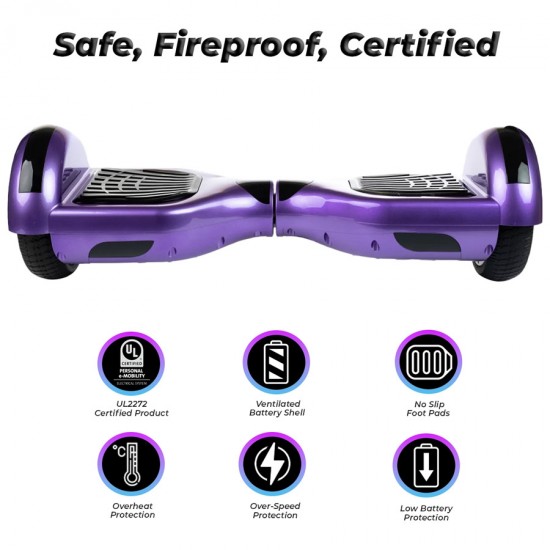 Hoverboard 6.5 inch, Regular Purple, Autonomie Extinsa, Smart Balance 4