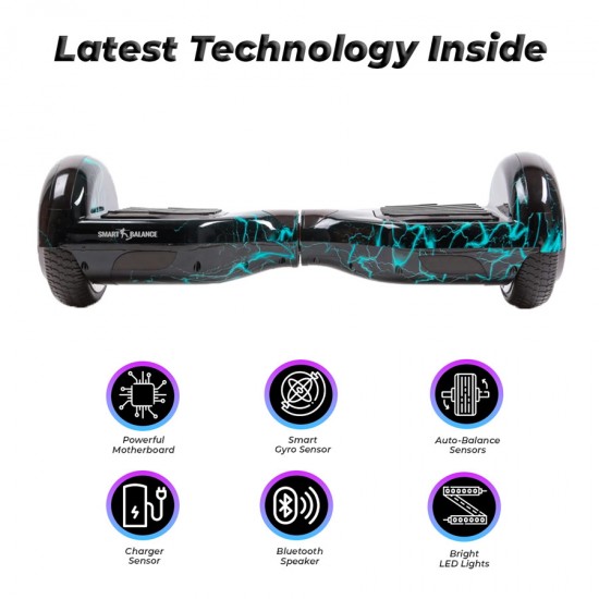 Hoverboard 6.5 inch, Regular Thunderstorm, Autonomie Extinsa, Smart Balance 5