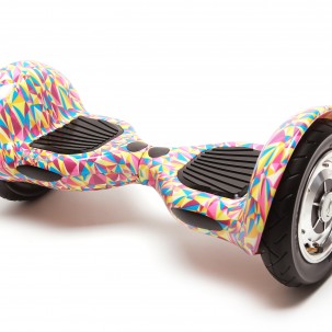 Hoverboard OffRoad cu Boxe Bluetooth, Lumini LED si Auto Balans, roti 10'', 15km Autonomie, Putere 700W, Baterie 4Ah Samsung Cell, Smart Balance OffRoad Abstract