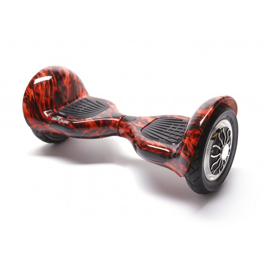 Hoverboard OffRoad cu Boxe Bluetooth, Lumini LED si Auto Balans, roti 10'', 15km Autonomie, Putere 700W, Baterie 4Ah Samsung Cell, Smart Balance OffRoad Flame 1