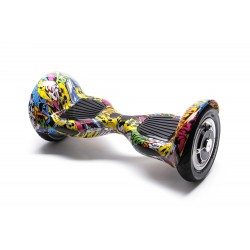 Hoverboard OffRoad cu Boxe Bluetooth, Lumini LED si Auto Balans, roti 10'', 15km Autonomie, Putere 700W, Baterie 4Ah Samsung Cell, Smart Balance OffRoad HipHop
