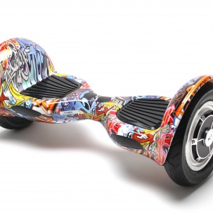 Hoverboard OffRoad cu Boxe Bluetooth, Lumini LED si Auto Balans, roti 10'', 15km Autonomie, Putere 700W, Baterie 4Ah Samsung Cell, Smart Balance OffRoad HipHop Orange