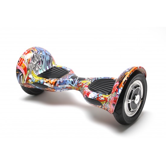 Hoverboard 10 inch, Off-Road HipHop Orange, Autonomie Extinsa, Smart Balance