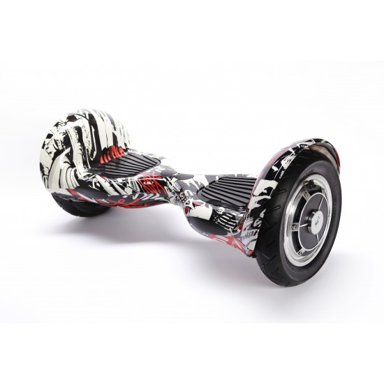 Hoverboard OffRoad cu Boxe Bluetooth, Lumini LED si Auto Balans, roti 10'', 15km Autonomie, Putere 700W, Baterie 4Ah Samsung Cell, Smart Balance OffRoad Last Dead