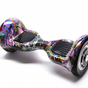 Hoverboard OffRoad cu Boxe Bluetooth, Lumini LED si Auto Balans, roti 10'', 15km Autonomie, Putere 700W, Baterie 4Ah Samsung Cell, Smart Balance OffRoad Multicolor