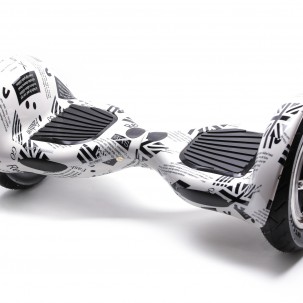 Hoverboard OffRoad cu Boxe Bluetooth, Lumini LED si Auto Balans, roti 10'', 15km Autonomie, Putere 700W, Baterie 4Ah Samsung Cell, Smart Balance OffRoad NewsPaper