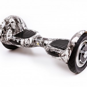 Hoverboard Smart Balance, OffRoad Skull Head, roti 10 inch, Bluetooth, Autobalans, Led Lights, 700W, Baterie cu Celule Samsung
