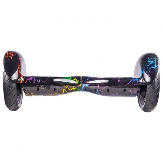 Set Hoverboard OffRoad cu Scaun, Hoverkart Albastru cu Suspensii Duble, Boxe Bluetooth, Lumini LED si Auto Balans, roti 10'', 15km Autonomie, Putere 700W, Baterie 4Ah Samsung Cell, Smart Balance OffRoad Thunderstorm 7 2