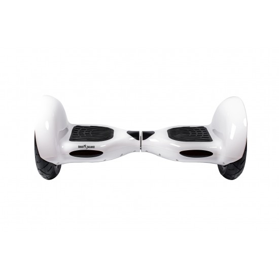 Set Hoverboard OffRoad cu Scaun, Hoverkart Ergonomic, Boxe Bluetooth, Lumini LED si Auto Balans, roti 10'', 15km Autonomie, Putere 700W, Baterie 4Ah Samsung Cell, Smart Balance OffRoad White 4
