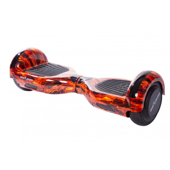 Hoverboard cu Boxe Bluetooth, Lumini LED si Auto Balans, roti 6.5'', 15km Autonomie, Putere 700W, Baterie 4Ah Samsung Cell, Smart Balance Regular Flame