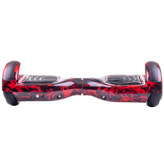 Hoverboard cu Boxe Bluetooth, Lumini LED si Auto Balans, roti 6.5'', 15km Autonomie, Putere 700W, Baterie 4Ah Samsung Cell, Smart Balance Regular Flame cu maner 4