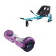 Pachet Hoverboard cu Scaun Smartbalance™, Regular Galaxy Pink cu maner, roti 6.5 inch, Bluetooth, Autobalans, LED Lights, 700W, Baterie cu Celule Samsung + Scaun Hoverboard cu Suspensii Albastru 2