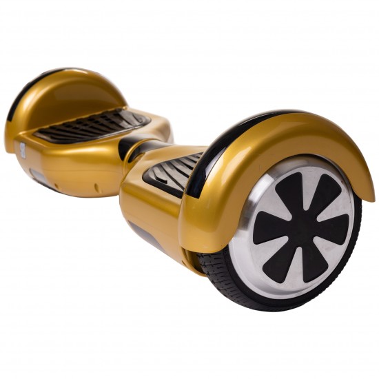 Set Hoverboard cu Scaun, Hoverkart Rosu cu Suspensii Duble, Boxe Bluetooth, Lumini LED si Auto Balans, roti 6.5'', 15km Autonomie, Putere 700W, Baterie 4Ah Samsung Cell, Smart Balance Regular Gold 4