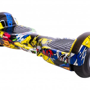 Hoverboard cu Boxe Bluetooth, Lumini LED si Auto Balans, roti 6.5'', 15km Autonomie, Putere 700W, Baterie 4Ah Samsung Cell, Smart Balance Regular HipHop cu maner