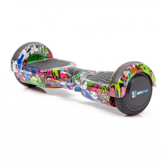 Set Hoverboard cu Scaun, Hoverkart Roz cu Suspensii Duble, Boxe Bluetooth, Lumini LED si Auto Balans, roti 6.5'', 15km Autonomie, Putere 700W, Baterie 4Ah Samsung Cell, Smart Balance Regular Multicolor cu maner 2