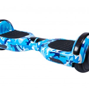 Hoverboard cu Boxe Bluetooth, Lumini LED si Auto Balans, roti 6.5'', 15km Autonomie, Putere 700W, Baterie 4Ah Samsung Cell, Smart Balance Regular Camouflage Blue