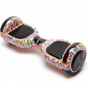Hoverboard cu Boxe Bluetooth, Lumini LED si Auto Balans, roti 6.5'', 15km Autonomie, Putere 700W, Baterie 4Ah Samsung Cell, Smart Balance Regular Abstract