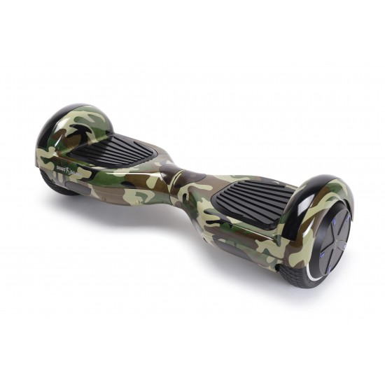 Hoverboard cu Boxe Bluetooth, Lumini LED si Auto Balans, roti 6.5'', 15km Autonomie, Putere 700W, Baterie 4Ah Samsung Cell, Smart Balance Regular Camouflage Green