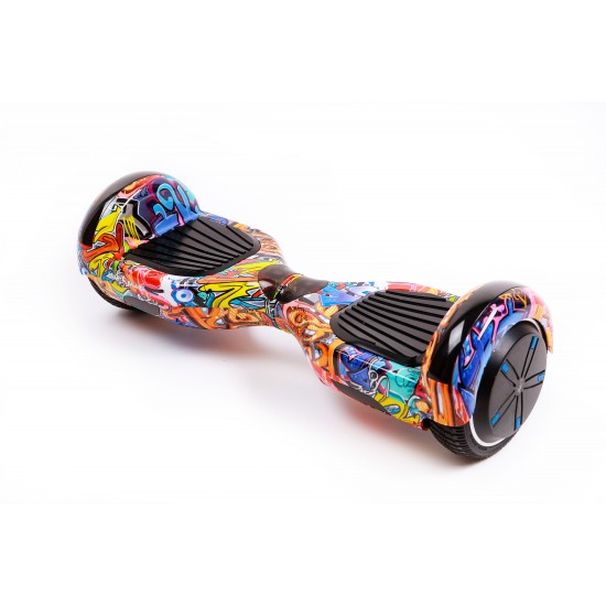 Hoverboard cu Boxe Bluetooth, Lumini LED si Auto Balans, roti 6.5'', 15km Autonomie, Putere 700W, Baterie 4Ah Samsung Cell, Smart Balance Regular HipHop Orange