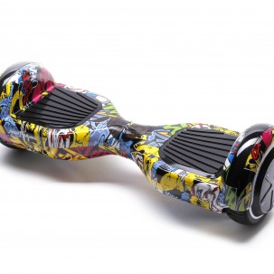 Hoverboard cu Boxe Bluetooth, Lumini LED si Auto Balans, roti 6.5'', 15km Autonomie, Putere 700W, Baterie 4Ah Samsung Cell, Smart Balance Regular HipHop