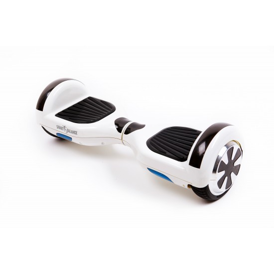 Hoverboard 6.5 inch, Regular White Pearl, Autonomie Extinsa, Smart Balance