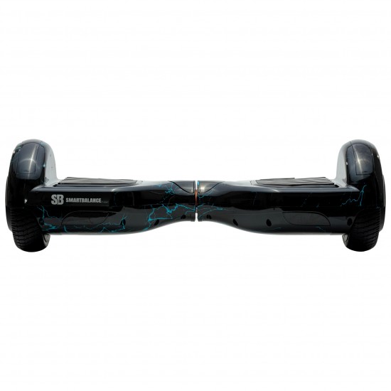 Pachet Hoverboard 6.5 inch cu Scaun Standard, Regular Thunderstorm Blue, Autonomie Extinsa si Hoverkart Ergonomic Negru, Smart Balance 4
