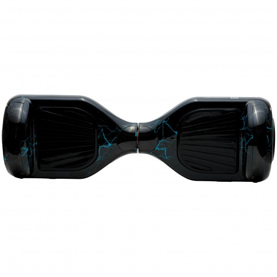 Pachet Hoverboard 6.5 inch cu Scaun Standard, Regular Thunderstorm Blue, Autonomie Extinsa si Hoverkart Ergonomic Negru, Smart Balance 6
