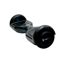 Hoverboard cu Boxe Bluetooth, Lumini LED si Auto Balans, roti 6.5'', 15km Autonomie, Putere 700W, Baterie 4Ah Samsung Cell, Smart Balance Regular Thunderstorm Blue
