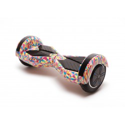 Hoverboard cu Boxe Bluetooth, Lumini LED si Auto Balans, roti 8'', 15km Autonomie, Putere 700W, Baterie 4Ah Samsung Cell, Smart Balance Transformers Abstract 