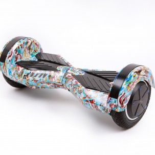 Hoverboard cu Boxe Bluetooth, Lumini LED si Auto Balans, roti 8'', 15km Autonomie, Putere 700W, Baterie 4Ah Samsung Cell, Smart Balance Transformers Clown 