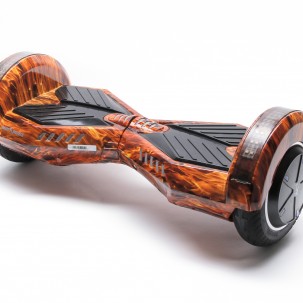 Hoverboard cu Boxe Bluetooth, Lumini LED si Auto Balans, roti 6.5'', 15km Autonomie, Putere 700W, Baterie 4Ah Samsung Cell, Smart Balance Transformers Flame