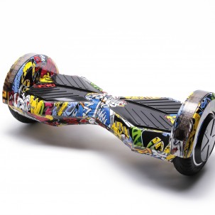 Hoverboard cu Boxe Bluetooth, Lumini LED si Auto Balans, roti 8'', 15km Autonomie, Putere 700W, Baterie 4Ah Samsung Cell, Smart Balance Transformers HipHop 