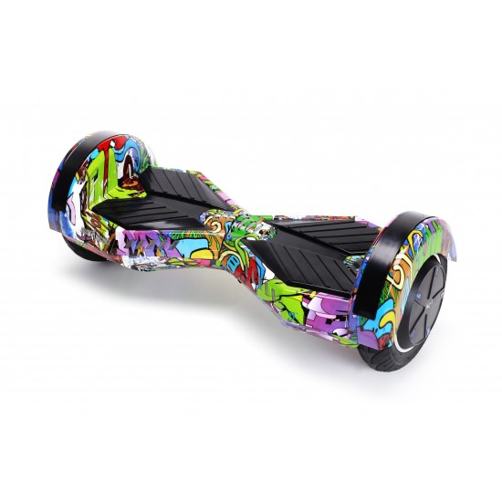 Hoverboard cu Boxe Bluetooth, Lumini LED si Auto Balans, roti 8'', 15km Autonomie, Putere 700W, Baterie 4Ah Samsung Cell, Smart Balance Transformers Multicolor 