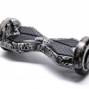Hoverboard cu Boxe Bluetooth, Lumini LED si Auto Balans, roti 8'', 15km Autonomie, Putere 700W, Baterie 4Ah Samsung Cell, Smart Balance Transformers SkullHead 