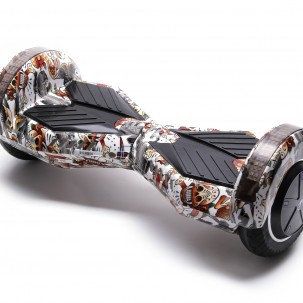 Hoverboard cu Boxe Bluetooth, Lumini LED si Auto Balans, roti 6.5'', 15km Autonomie, Putere 700W, Baterie 4Ah Samsung Cell, Smart Balance Transformers Tattoo