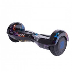 Hoverboard cu Boxe Bluetooth, Lumini LED si Auto Balans, roti 8'', 15km Autonomie, Putere 700W, Baterie 4Ah Samsung Cell, Smart Balance Transformers Thunderstorm 