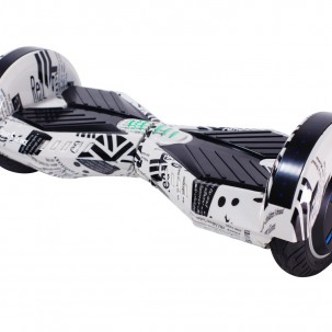 Hoverboard cu Boxe Bluetooth, Lumini LED si Auto Balans, roti 6.5'', 15km Autonomie, Putere 700W, Baterie 4Ah Samsung Cell, Smart Balance Transformers NewsPaper