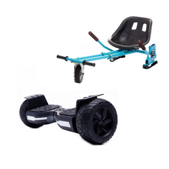 Pachet Hoverboard cu Scaun Smartbalance™, Hummer Black, roti 8.5 inch, Bluetooth, Autobalans, LED Lights, 700W, Baterie cu Celule Samsung + Scaun Hoverboard cu Suspensii Albastru Pachet Hoverboard cu Scaun Smartbalance™, Hummer Black, roti 8.5 inch, Bluetooth, Autobalans, LED Lights, 700W, Baterie cu Celule Samsung + Scaun Hoverboard cu Suspensii Albastru