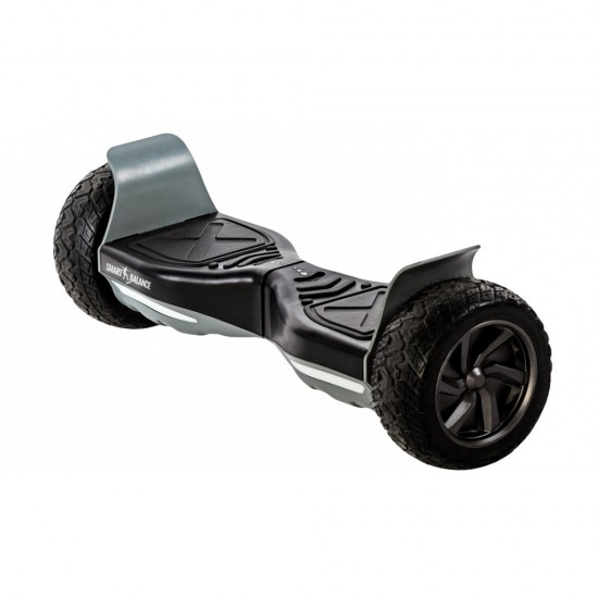 Set Hoverboard All Terrain cu Scaun, Hoverkart Albastru cu Suspensii Duble, Boxe Bluetooth, Lumini LED si Auto Balans, roti 8.5'', 15km Autonomie, Putere 700W, Baterie 4Ah Samsung Cell, Smart Balance Hummer Black 2