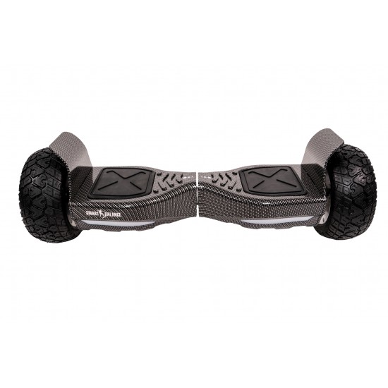 Set Hoverboard All Terrain cu Scaun, Hoverkart Ergonomic, Boxe Bluetooth, Lumini LED si Auto Balans, roti 8.5'', 15km Autonomie, Putere 700W, Baterie 4Ah Samsung Cell, Smart Balance Hummer Carbon 2