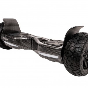Hoverboard All-Terrain cu Boxe Bluetooth, Lumini LED si Auto Balans, roti 8.5'', 15km Autonomie, Putere 700W, Baterie 4Ah Samsung Cell, Smart Balance Hummer Carbon