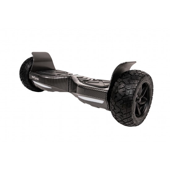 Hoverboard All-Terrain cu Boxe Bluetooth, Lumini LED si Auto Balans, roti 8.5'', 15km Autonomie, Putere 700W, Baterie 4Ah Samsung Cell, Smart Balance Hummer Carbon