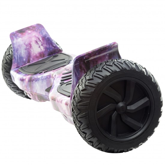 Set Hoverboard All Terrain cu Scaun, Hoverkart Confort, Boxe Bluetooth, Lumini LED si Auto Balans, roti 8.5'', 15km Autonomie, Putere 700W, Baterie 4Ah Samsung Cell, Smart Balance Hummer Galaxy 3