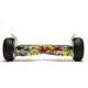Set Hoverboard All Terrain cu Scaun, Hoverkart Albastru cu Suspensii Duble, Boxe Bluetooth, Lumini LED si Auto Balans, roti 8.5'', 15km Autonomie, Putere 700W, Baterie 4Ah Samsung Cell, Smart Balance Hummer HipHop 7