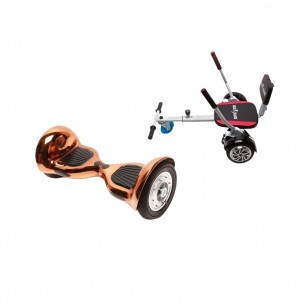 Pachet Hoverboard cu Scaun Smartbalance™, OffRoad Iron, roti 10 inch, Bluetooth, Autobalans, LED Lights, 700W, Baterie cu Celule Samsung + Scaun Hoverboard cu Burete