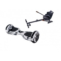 Pachet Hoverboard cu Scaun Smartbalance™, Regular News Paper, roti 6.5 inch, Bluetooth, Autobalans, LED Lights, 700W, Baterie cu Celule Samsung + Scaun Hoverboard