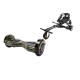 Set Hoverboard cu Scaun, Hoverkart Negru cu Suspensii Duble, Boxe Bluetooth, Lumini LED si Auto Balans, roti 8'', 15km Autonomie, Putere 700W, Baterie 4Ah Samsung Cell, Smart Balance Transformers Camouflage  2