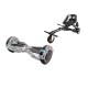 Set Hoverboard cu Scaun, Hoverkart Negru cu Suspensii Duble, Boxe Bluetooth, Lumini LED si Auto Balans, roti 8'', 15km Autonomie, Putere 700W, Baterie 4Ah Samsung Cell, Smart Balance Transformers Clown  2